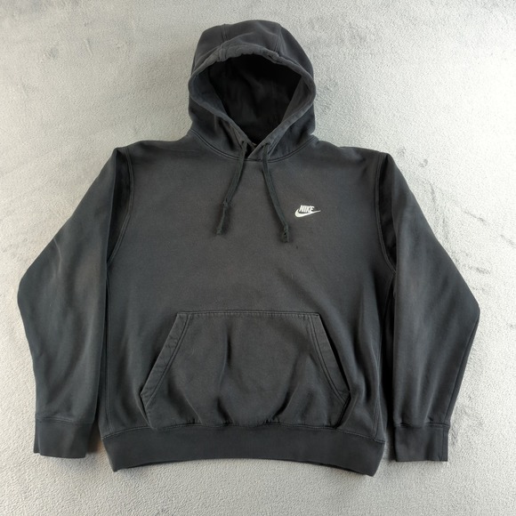 Nike Other - Nike Sportswear Hoodie Mens Large Black Pullover Sweatshirt Cotton Fleece Logo